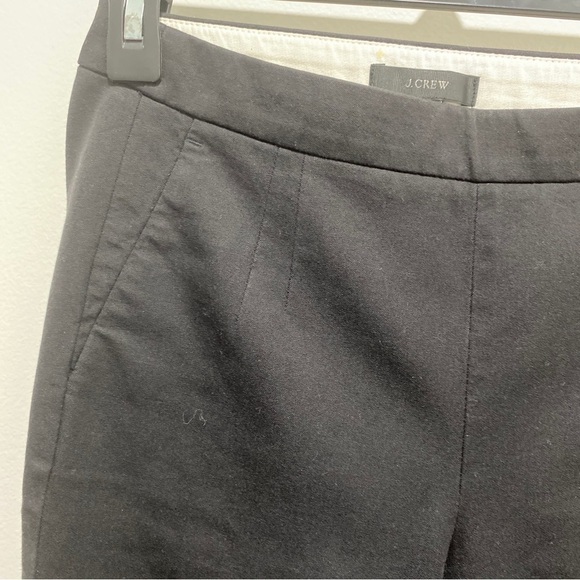 J.CREW Martie Pants Womens Black Ankle Crop Side Zip Stretch Size 00 - Picture 4 of 5